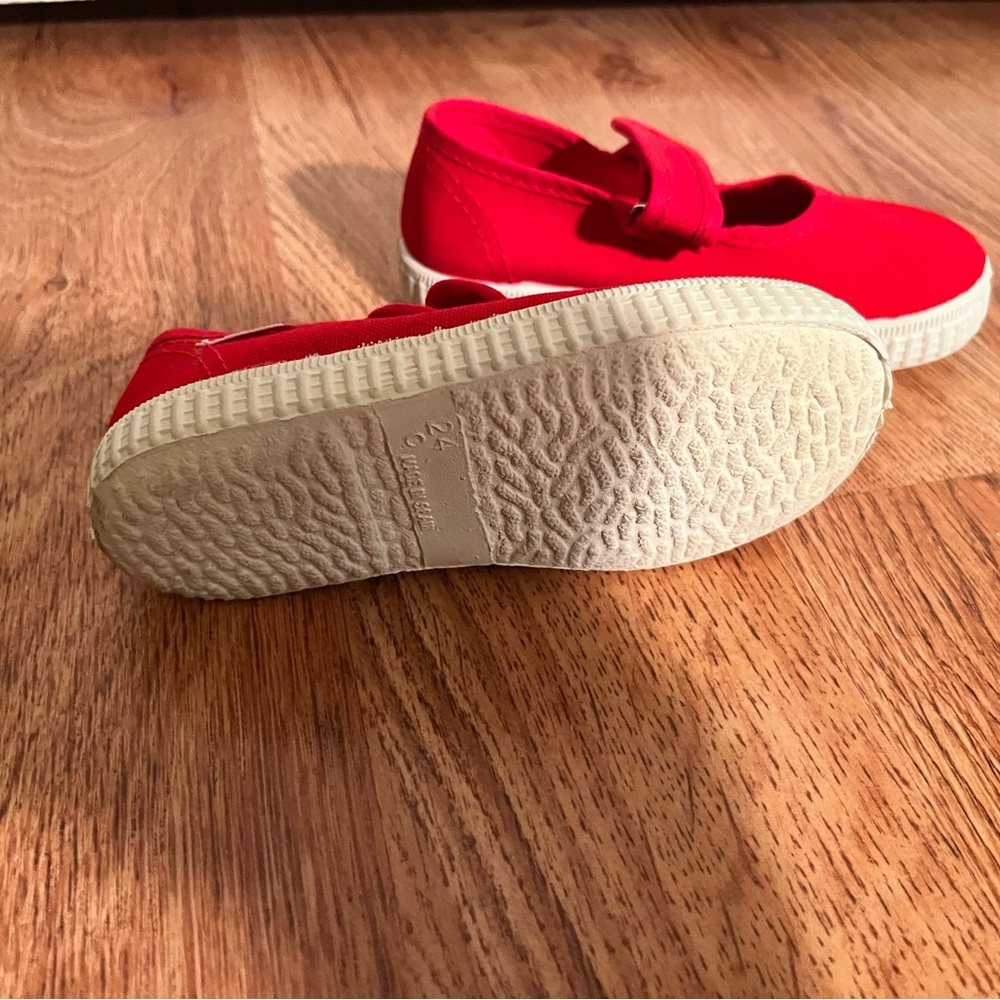 Cienta Kids Bright Red Sneakers - Picture 3 of 3